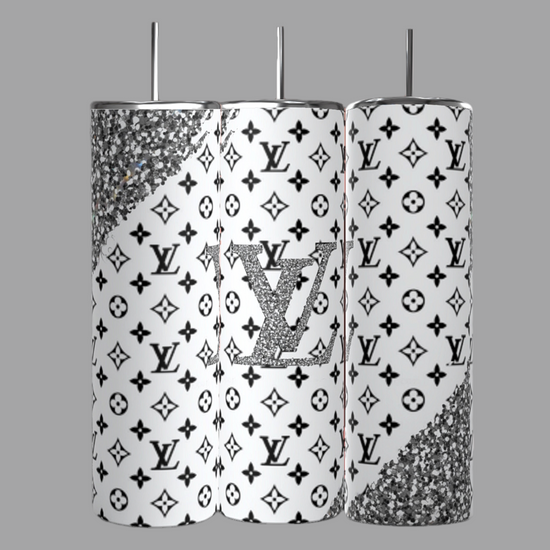 Louis Vuitton Black & Silver 20oz Tumbler