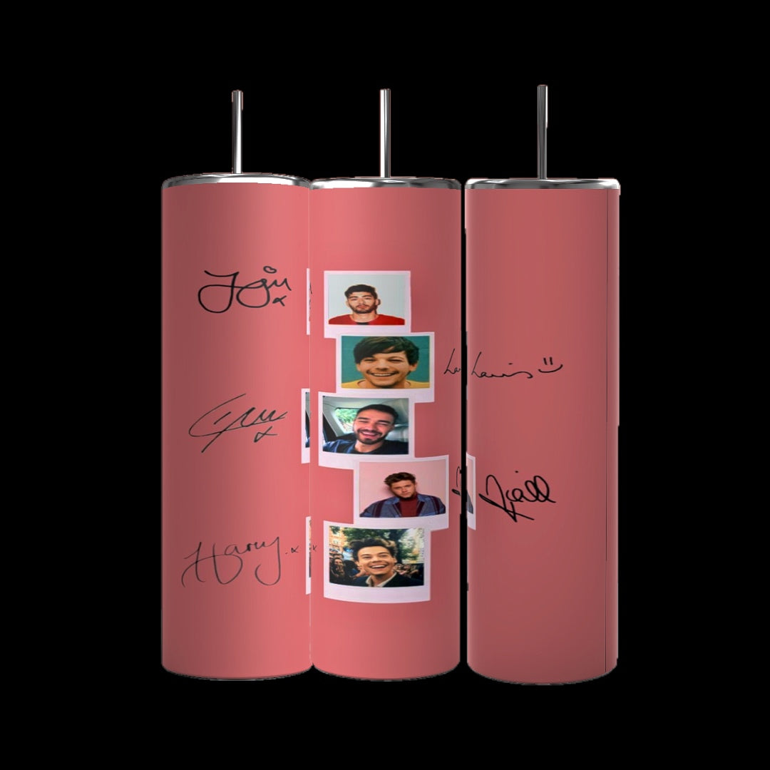 One Direction Pink 20oz Stainless Steel Tumbler