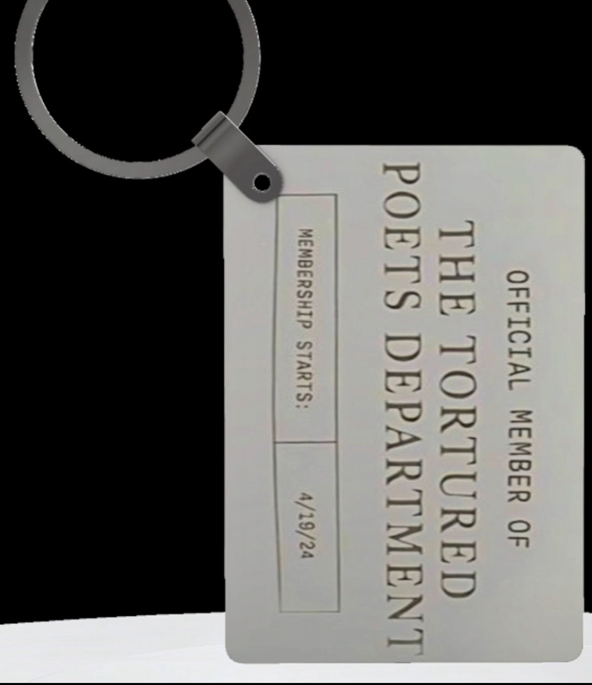 Personalized Members Only TTPD Keychain