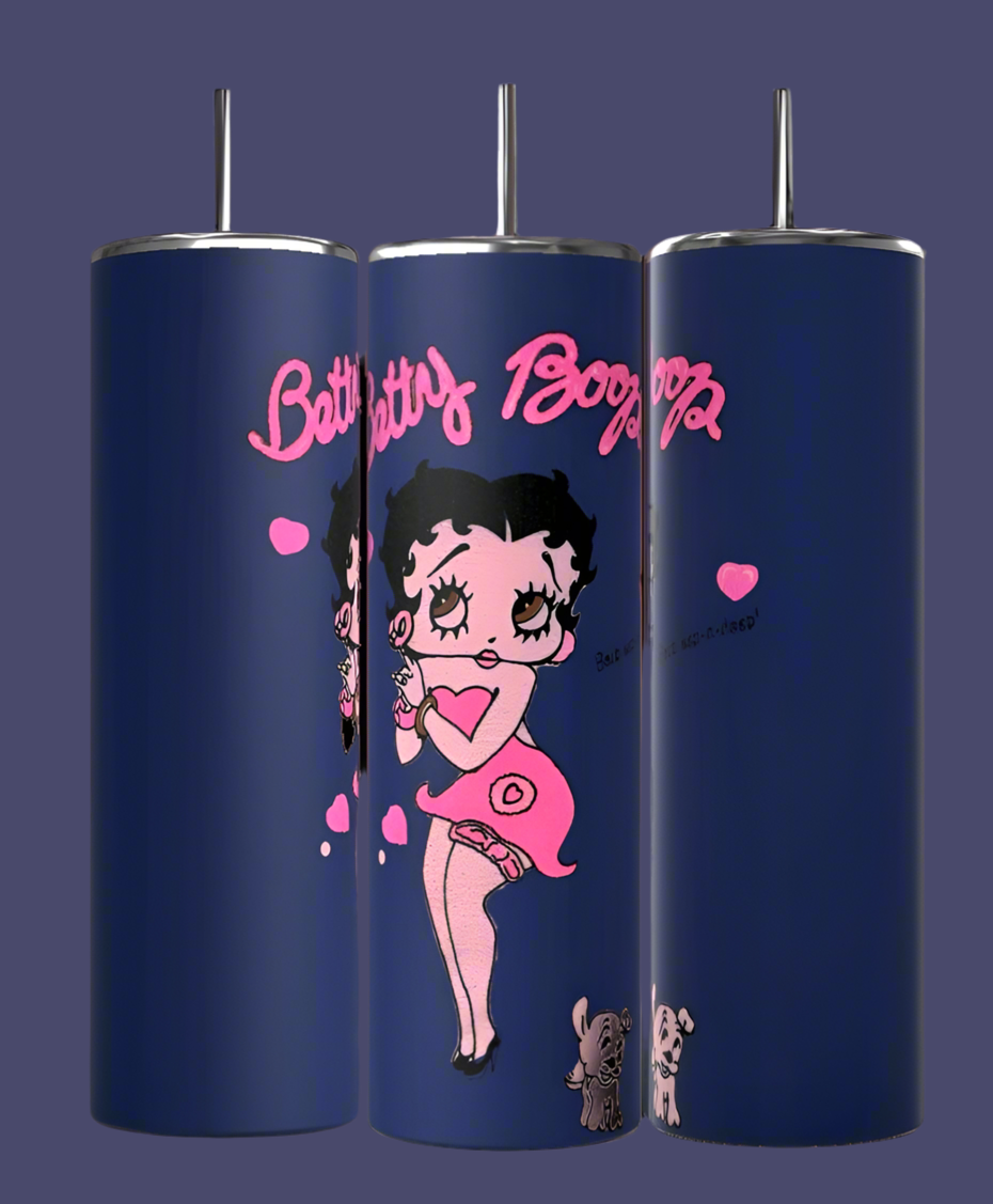 Betty Boop Navy 20oz Skinny Tumbler