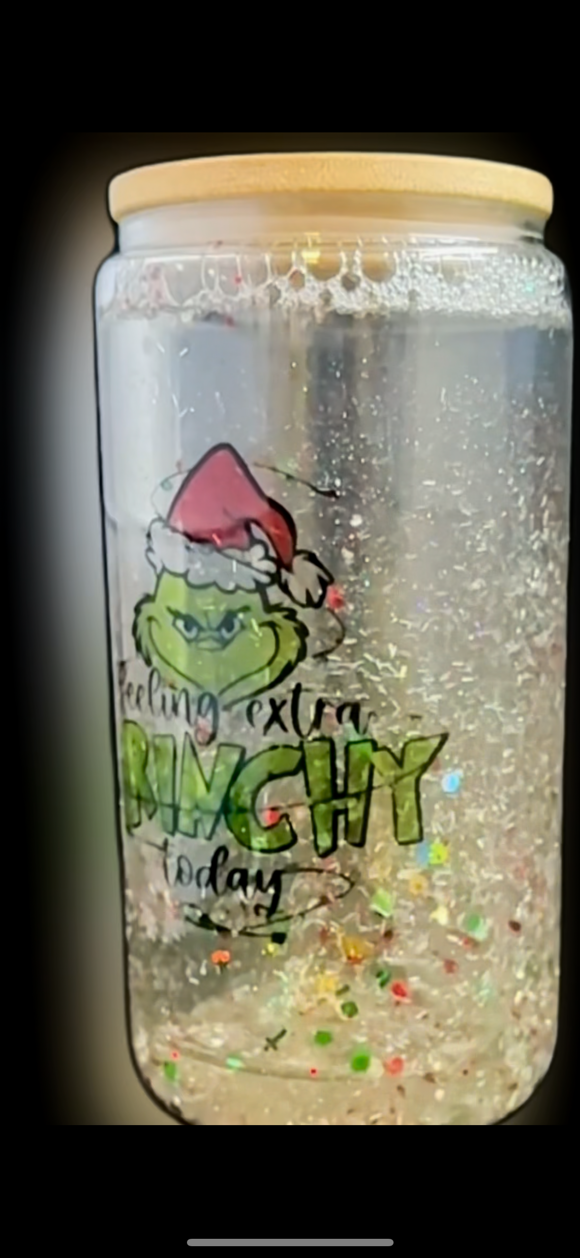 Feeling Extra Grinchy Today - Snowglobe Tumbler-16oz