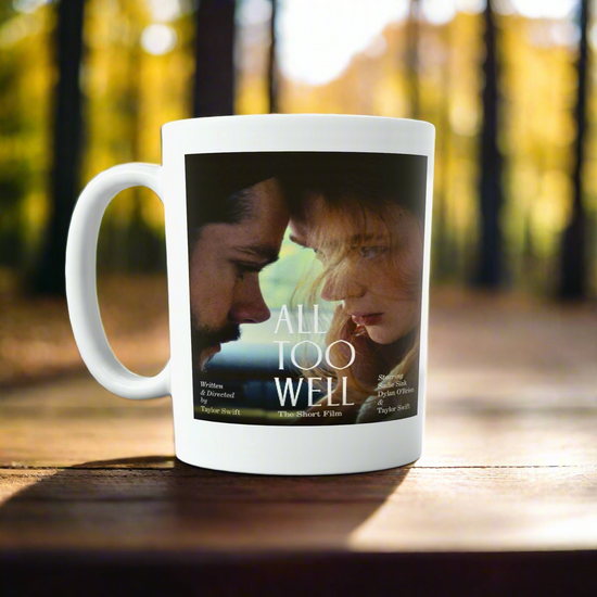 Taza de cerámica con el cortometraje All Too Well de Taylor Swift