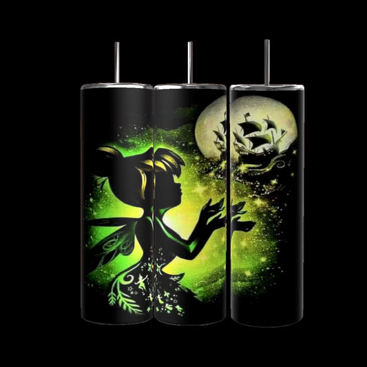 Tinkerbell Neon 20oz Skinny Tumbler