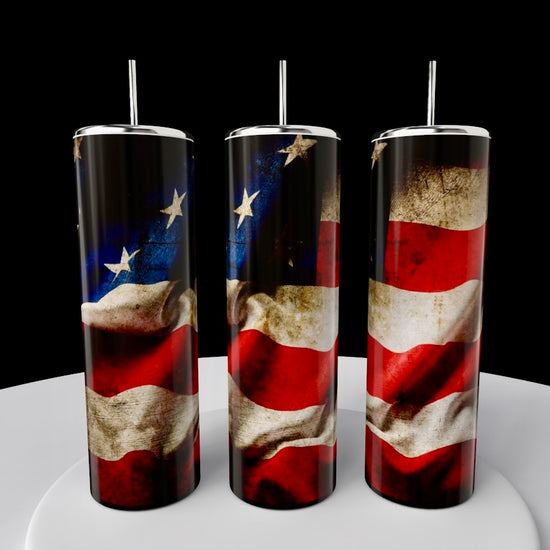 American Flag 20oz Skinny Tumbler