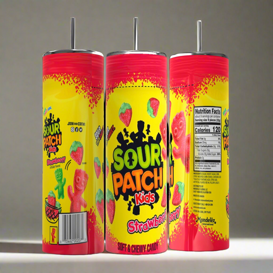 Vaso de acero inoxidable de 20 oz de Sour Patch Kids