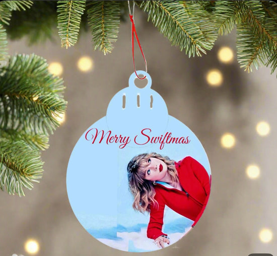 The Merry Swiftmas Tree Ornament by Kreative Kreationz is a standout holiday decor piece featuring 