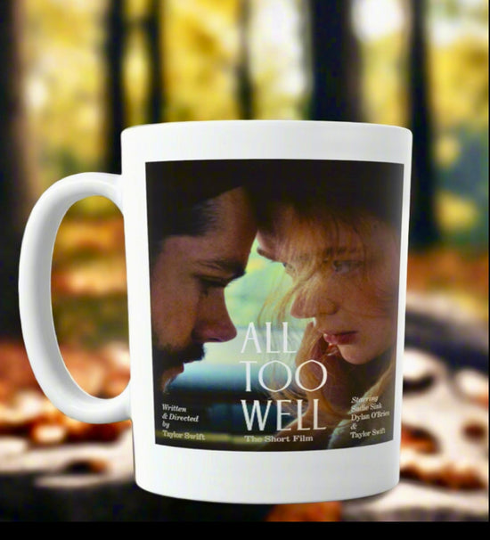 Taza de cerámica con el cortometraje All Too Well de Taylor Swift