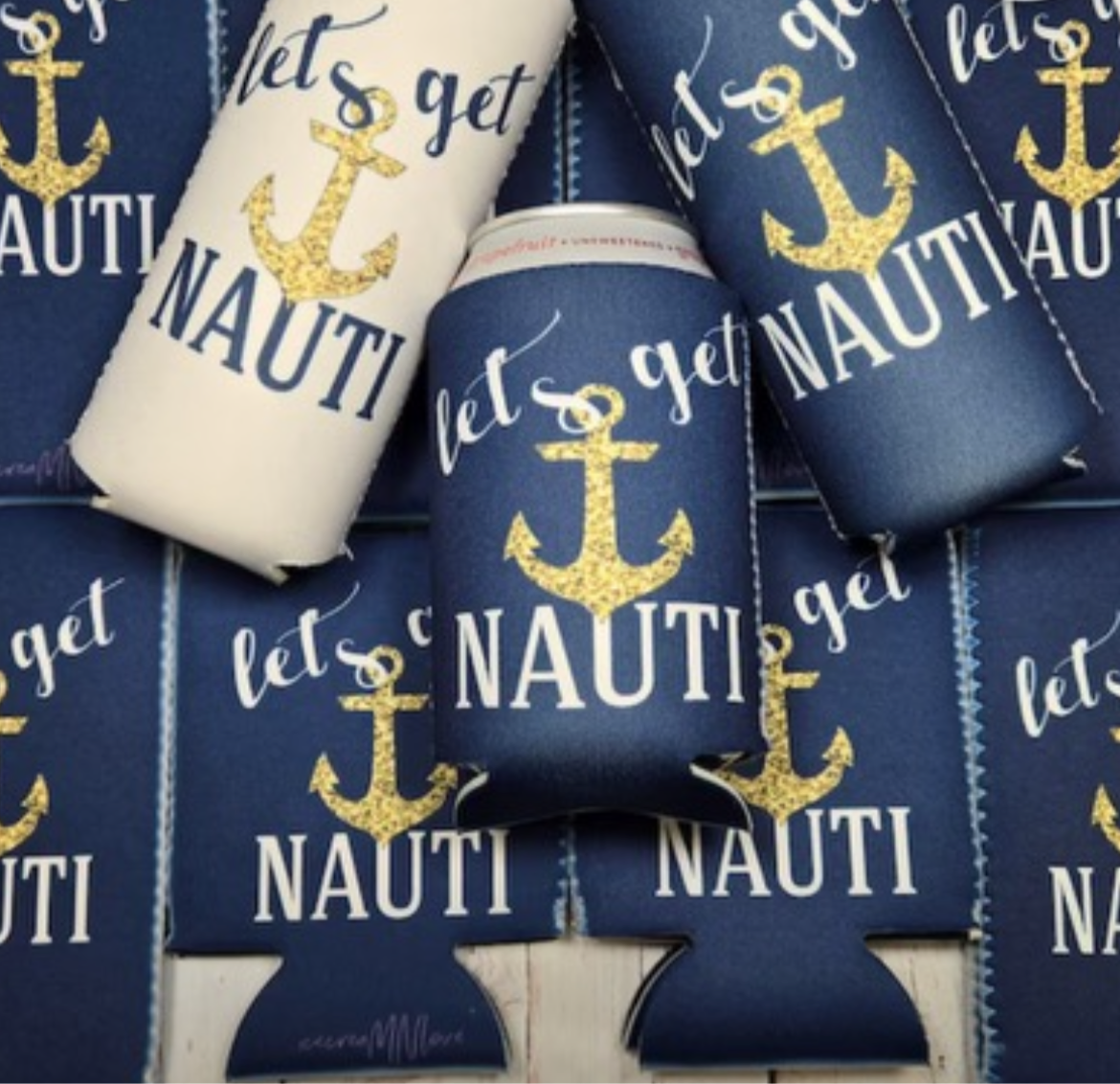 Nautical Beach Theme 11-Pack Customizable Koozies