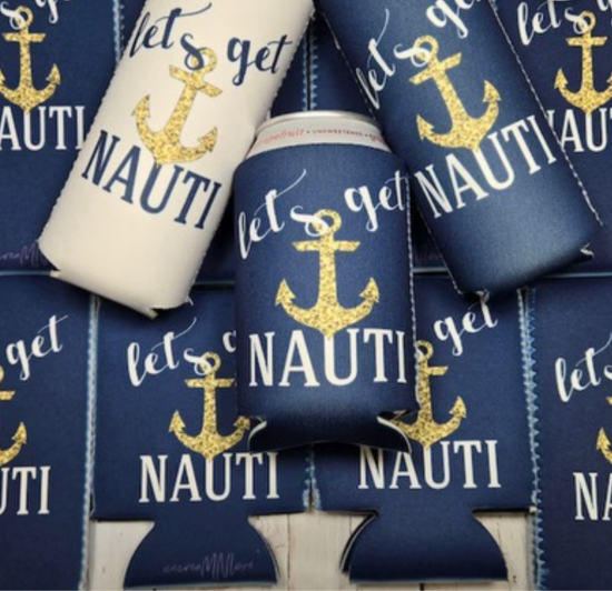 Nautical Beach Theme 6-12 Pack Customizable Koozies