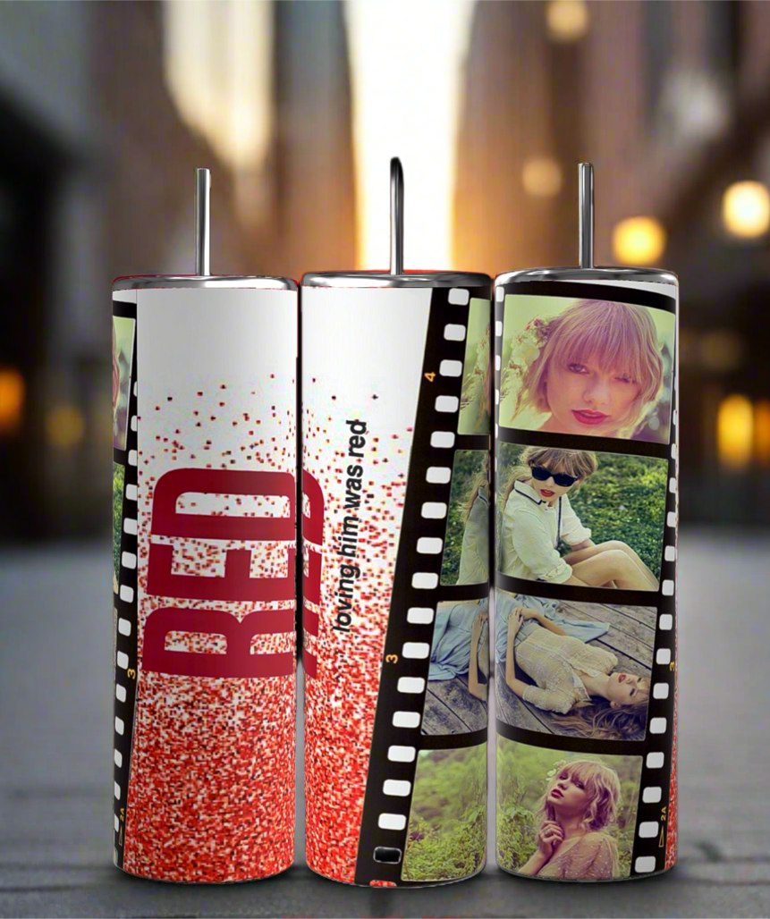 Eras Filmstrip Collage Custom Collection| Taylor Swift 20oz TumblerNOW FEATURING ALL ERAS!!!