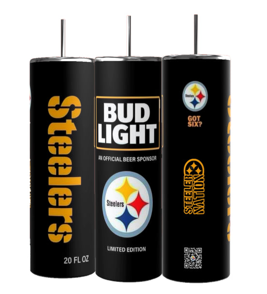 Pittsburgh Steelers- NFL- 20oz Skinny Tumbler