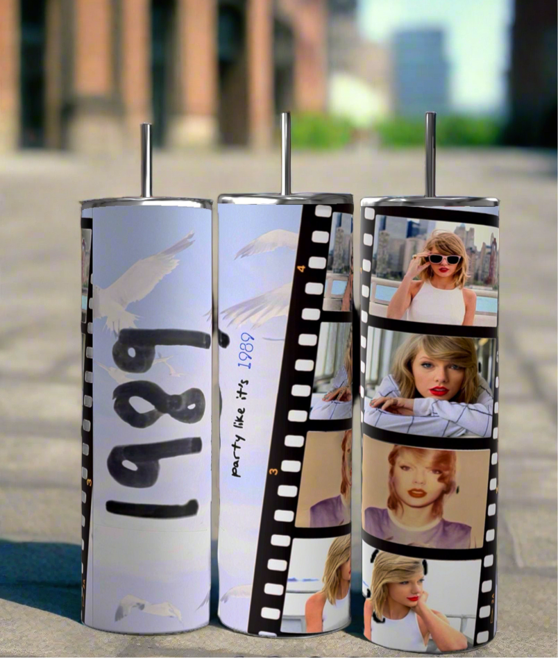 Eras Filmstrip Collage Custom Collection| Taylor Swift 20oz TumblerNOW FEATURING ALL ERAS!!!