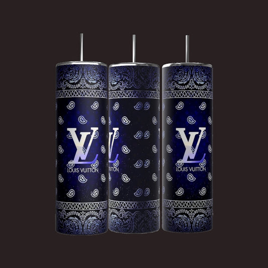 Louis Vuitton Black and Blue 20oz Tumbler