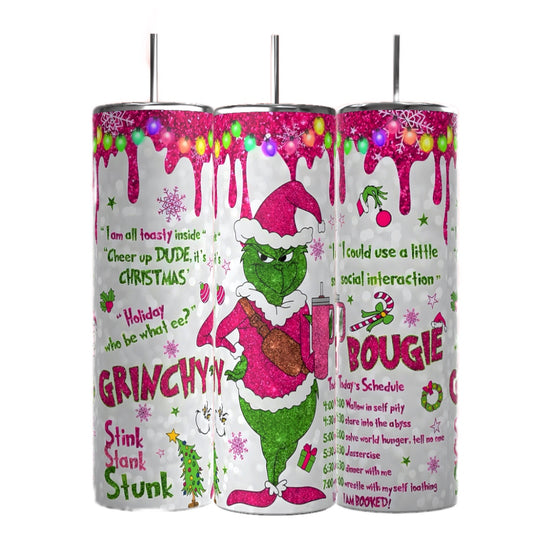 Grinch Bougie Christmas 20oz Tumbler