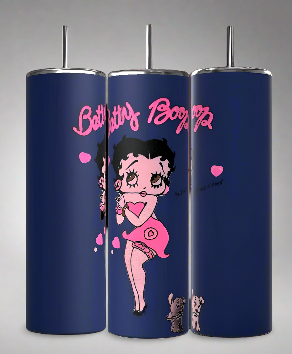 Betty Boop Navy 20oz Skinny Tumbler