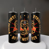 Kreative Kreationz offers three striking Kobra Kai 20oz stainless steel tumblers, featuring a black design with a coiled snake and 