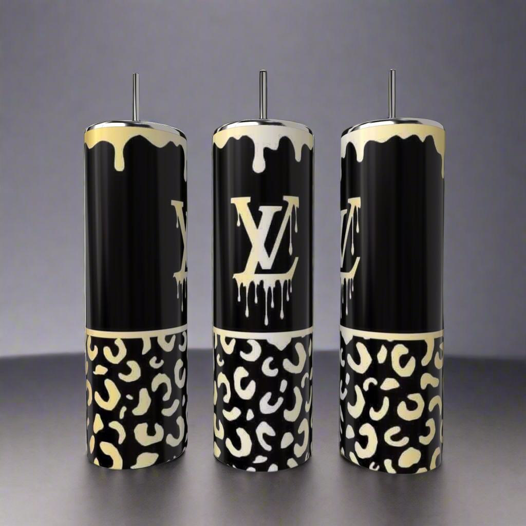 LV Cheetah  Drip | 20oz Skinny Tumbler