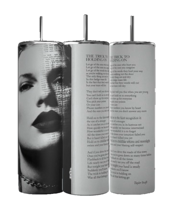 REP The Trick To Holding On w/ Lyrics- 20oz Skinny Tumbler