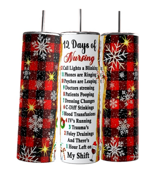 Nurse Christmas 20oz Tumbler