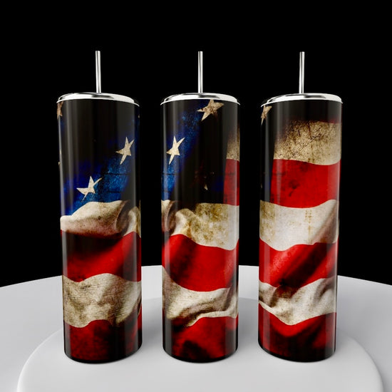 American Flag 20oz Skinny Tumbler