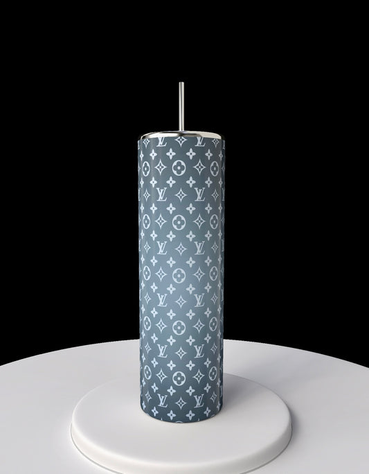 LV Icy Blue Ombre 20oz Skinny Tumbler