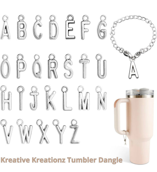 Letter Cup Charm Dangle