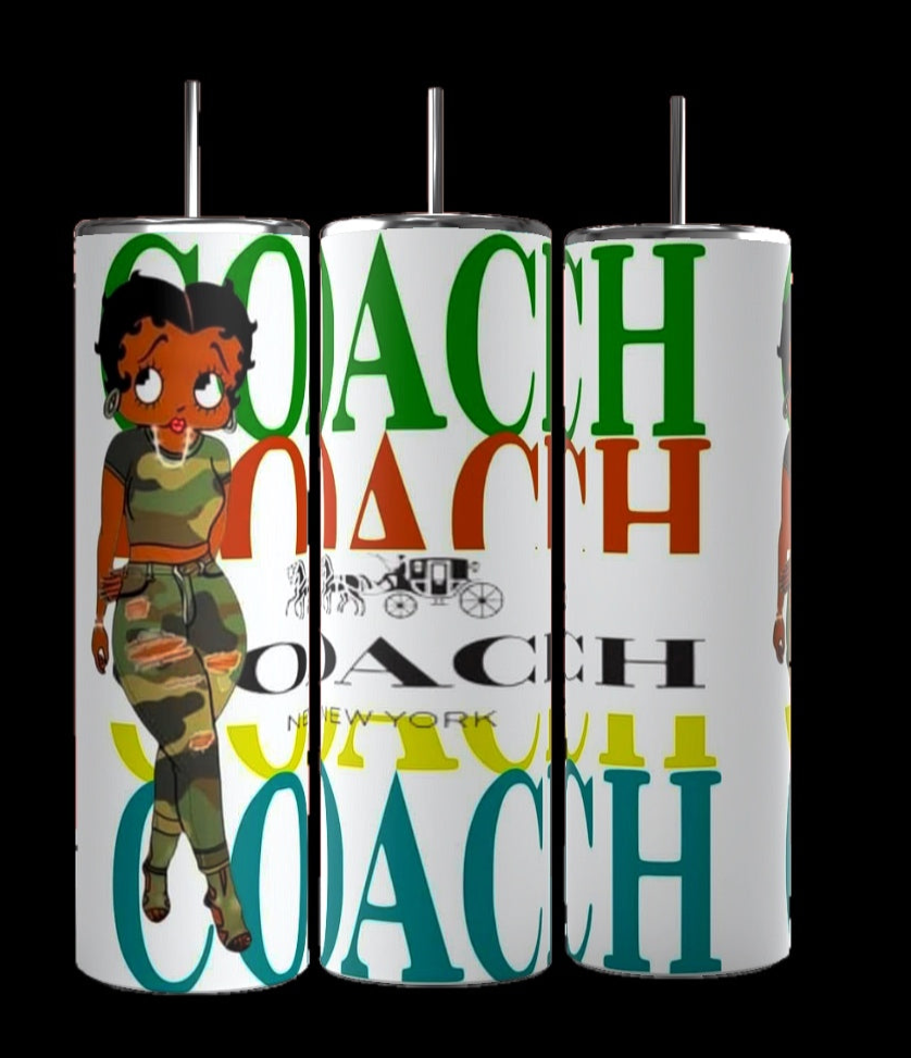 Betty Boop Coach 20oz Skinny Tumbler