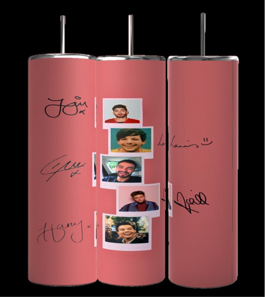 One Direction Pink 20oz Stainless Steel Tumbler