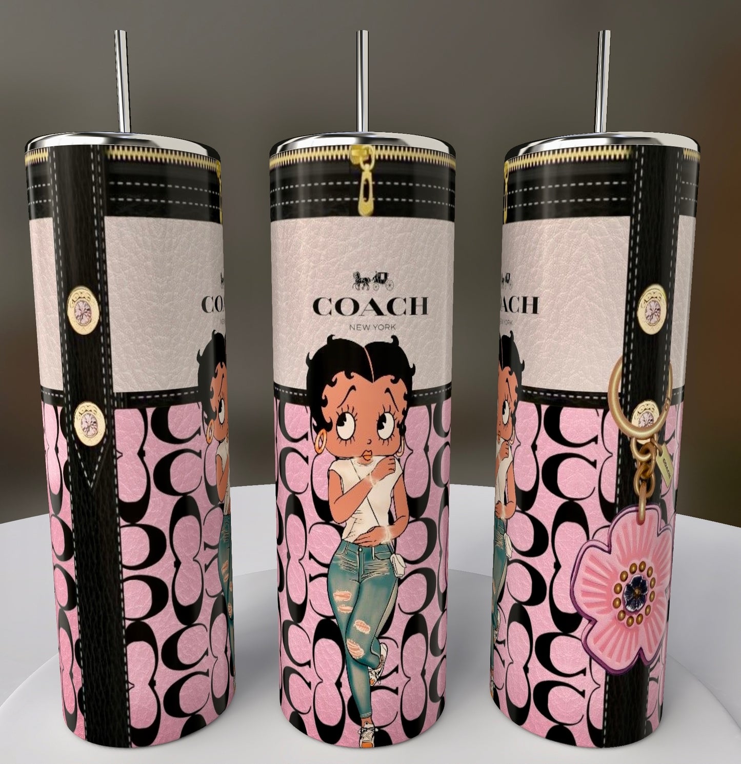 Betty Boop Coach 20oz Skinny Tumbler