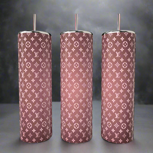 LV Pink Ombre 20oz Skinny Tumbler