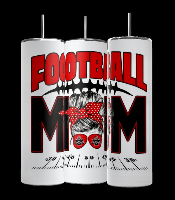 Football Mom- 20oz Skinny Tumbler