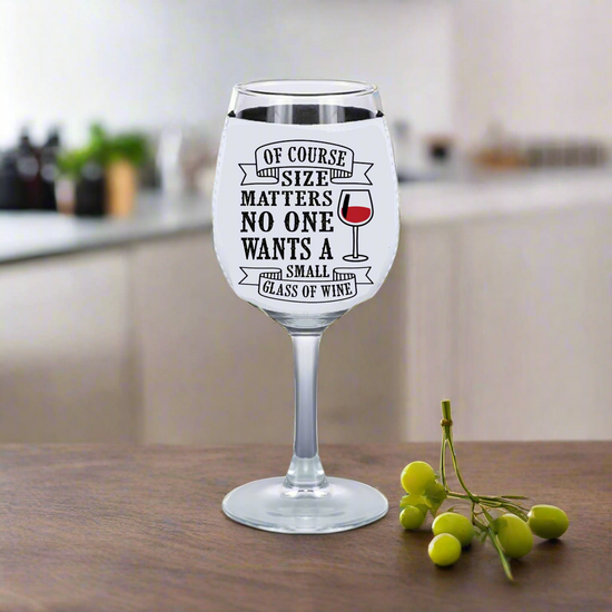 Size Matters - Wine Glass Koozie