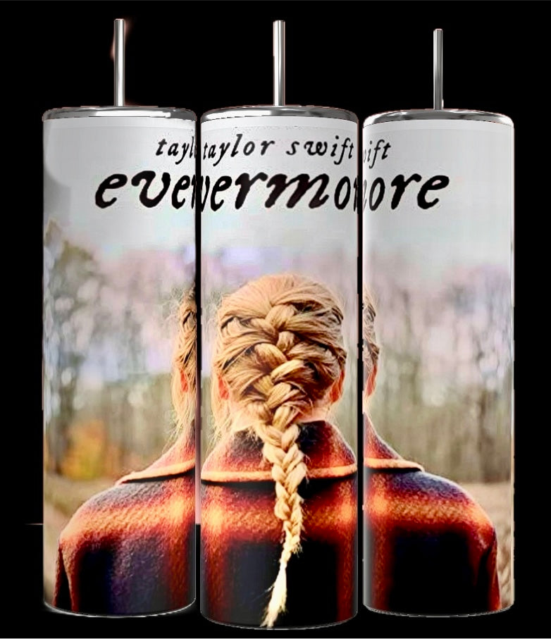 Evermore Taylor Swift 20oz Skinny Tumbler