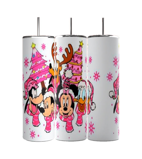 Pink Disney Christmas 20oz Tumbler