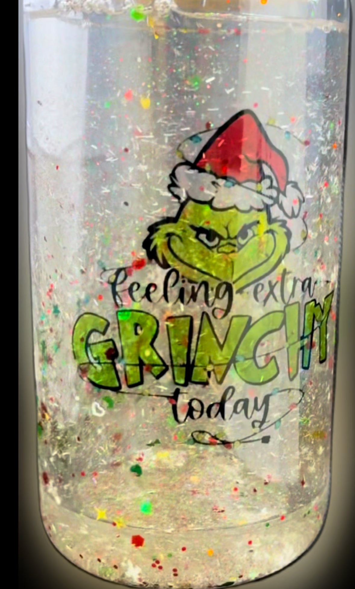 Feeling Extra Grinchy Today - Snowglobe Tumbler-16oz