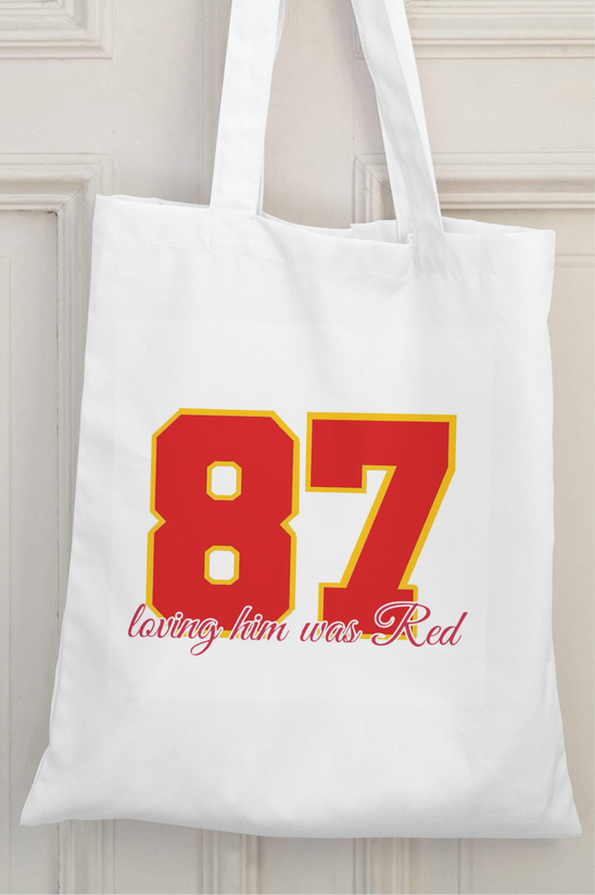 Collection of Taylor Swift and Travis Kelce Canvas Bags