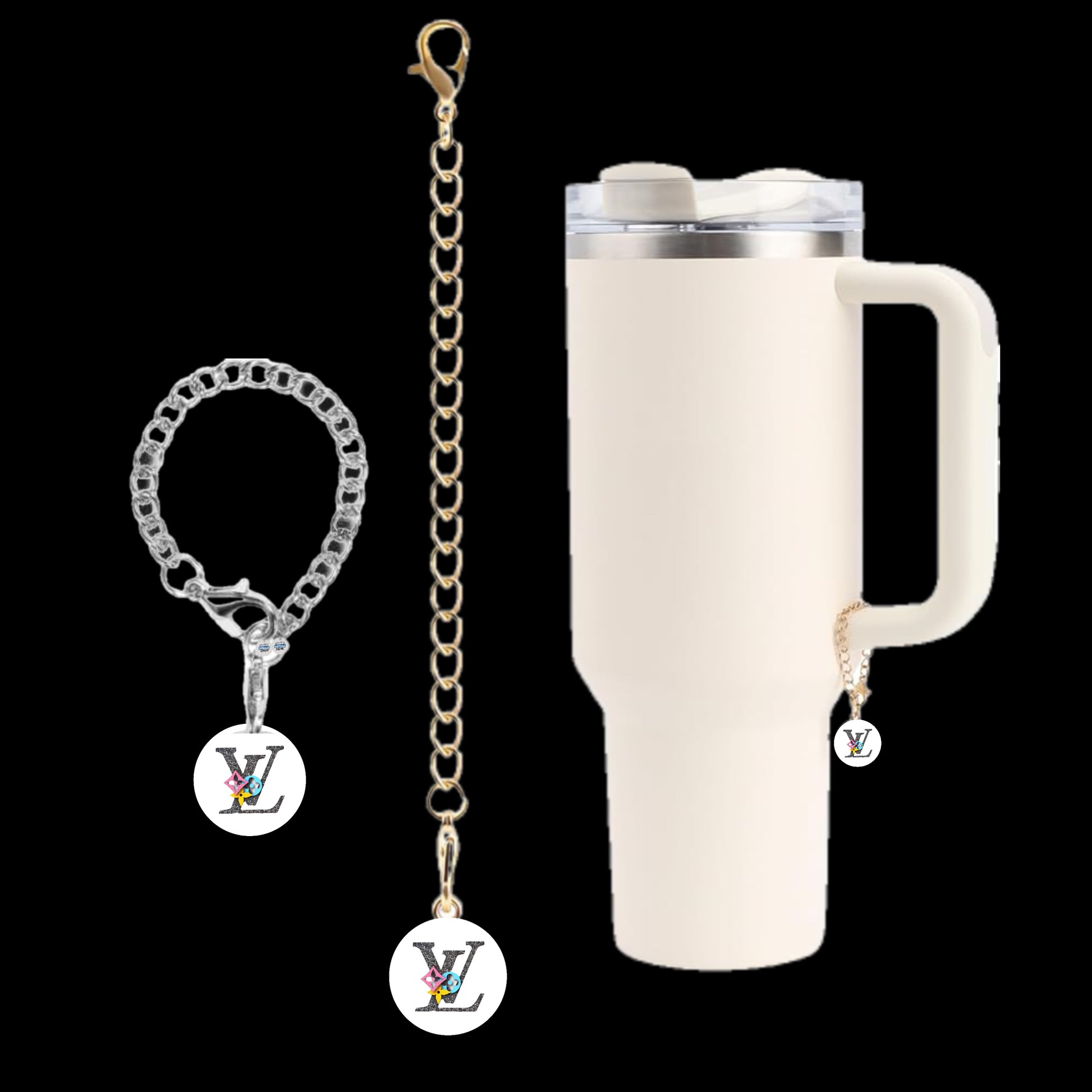 LV Charm Dangle | Cup Accessory