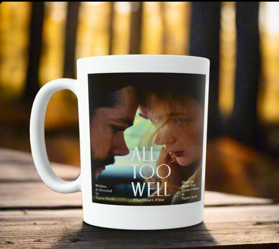 Taza de cerámica con el cortometraje All Too Well de Taylor Swift