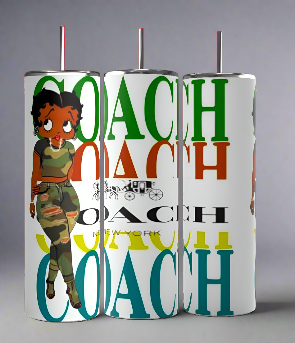 Betty Boop Coach 20oz Skinny Tumbler