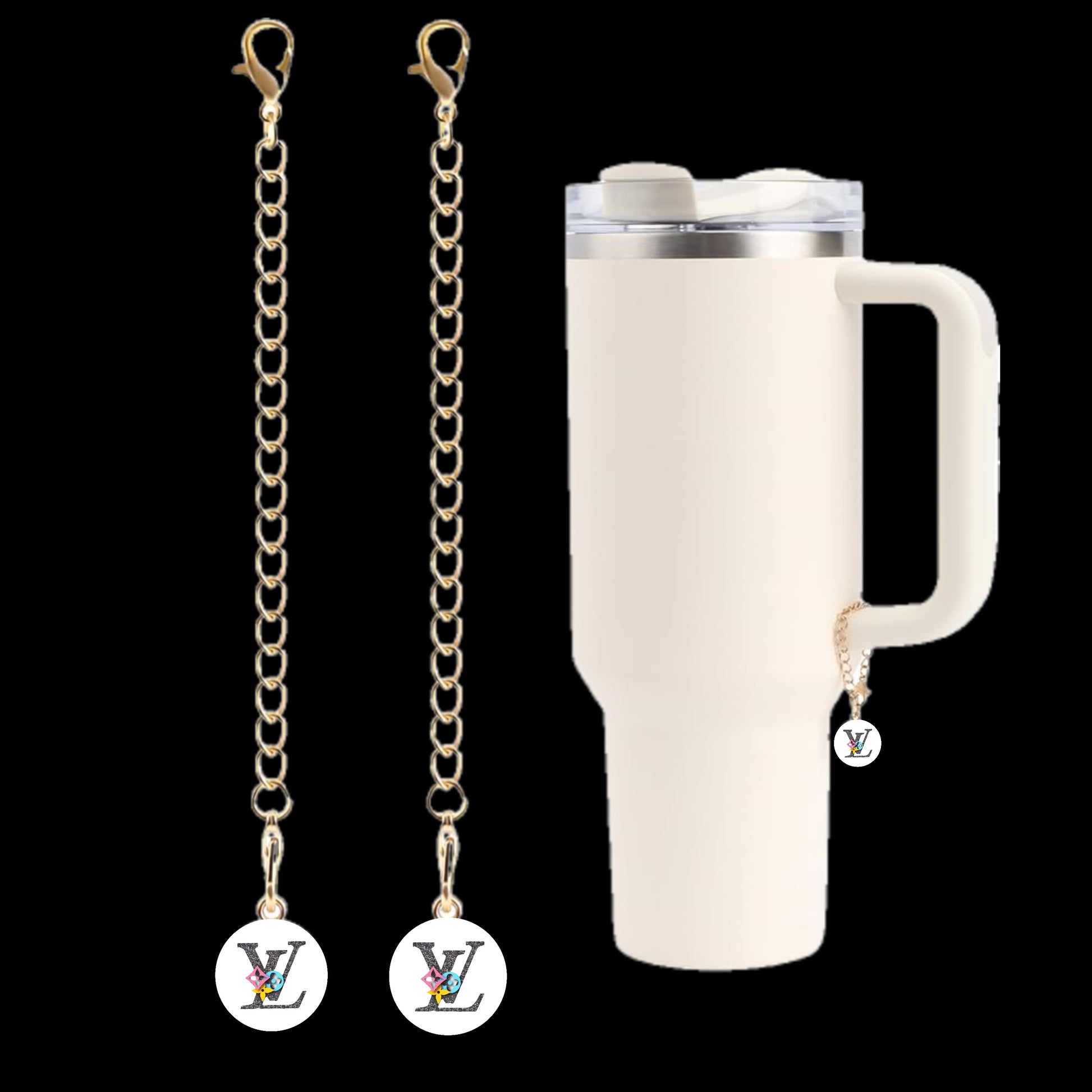 LV Charm Dangle | Cup Accessory