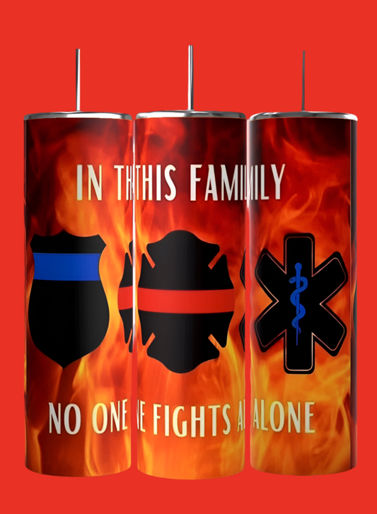 First Responder Family 20oz Skinny Tumbler