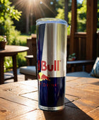 Sugar Free Red Bull Energy- Silver Stainless Steel 20oz Tumbler