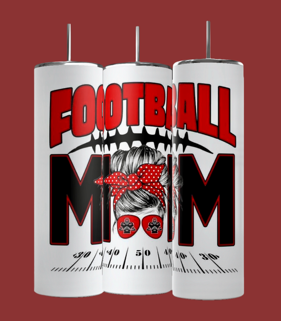 Football Mom- 20oz Skinny Tumbler