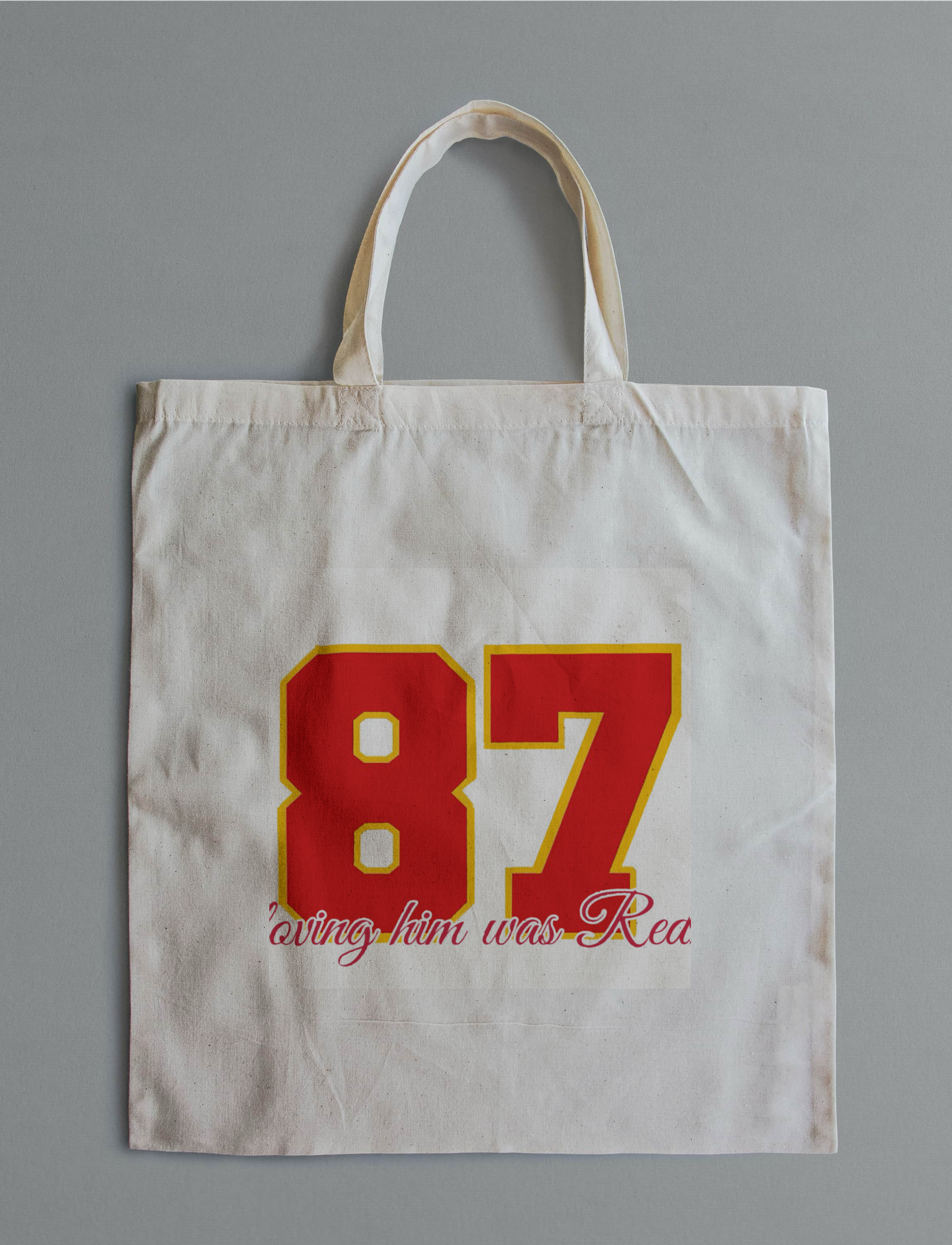 Collection of Taylor Swift and Travis Kelce Canvas Bags