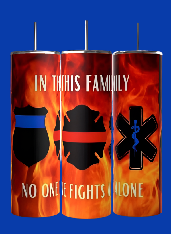 First Responder Family 20oz Skinny Tumbler