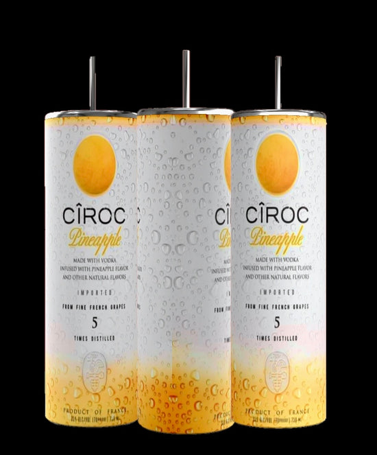 Ciroc Tropical Template 4 pack SVG, DTF transfer, PNG, tumbler wrap