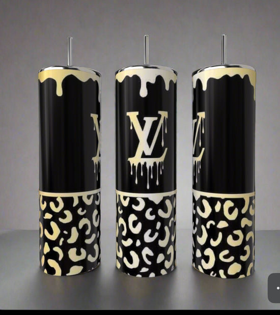 LV Cheetah  Drip | 20oz Skinny Tumbler