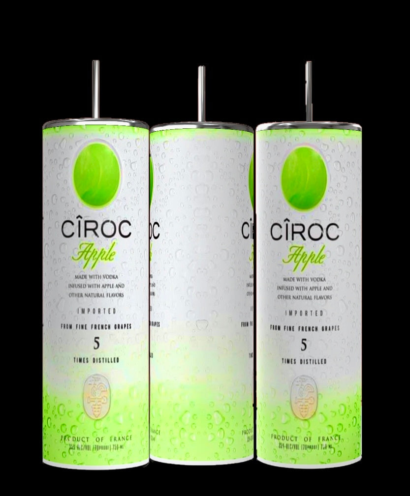 Ciroc Tropical Template 4 pack SVG, DTF transfer, PNG, tumbler wrap