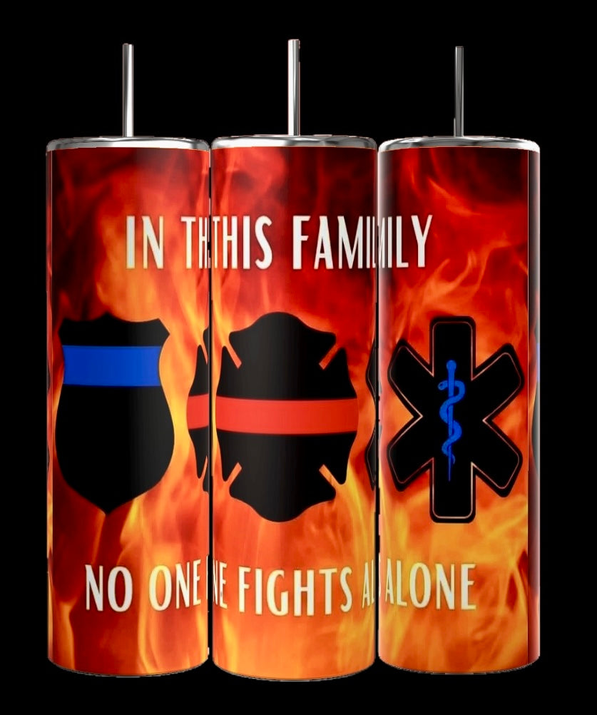 First Responder Family 20oz Skinny Tumbler