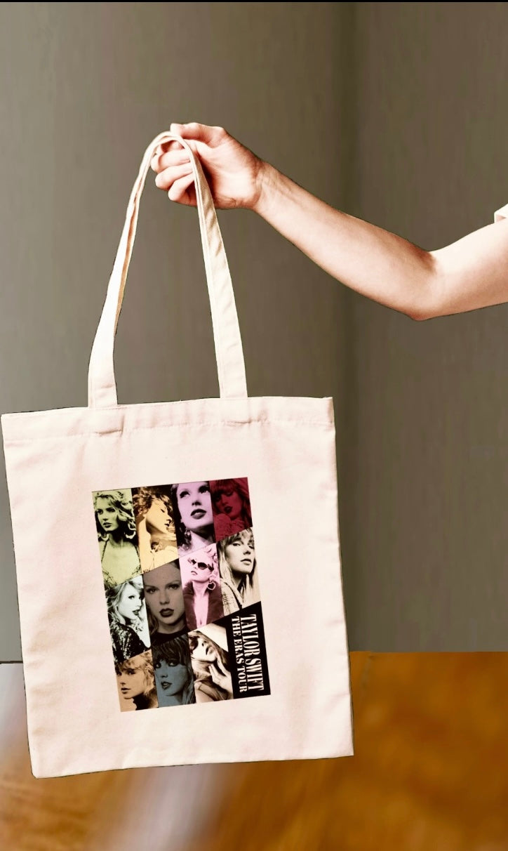 Eras Tote Bag with lyrics